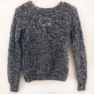 Banana Republic Navy Blue/White Sparkle Knit Sweater